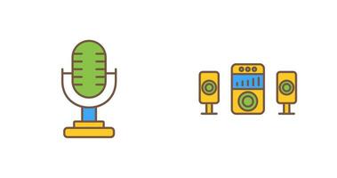 Microphone and Sound System Icon vector