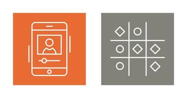 log and Tic Tac Toe Icon vector