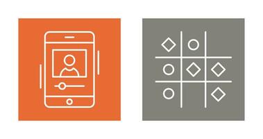 log and Tic Tac Toe Icon vector