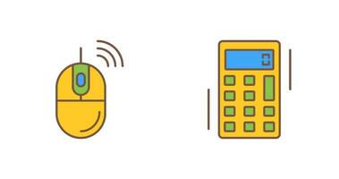 Calculator and Mouse Icon vector