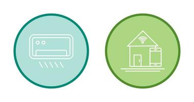 Air Conditioner and Home Automation Icon vector
