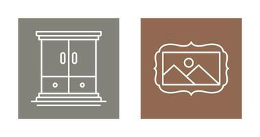 Wardrobe and Frame Icon vector