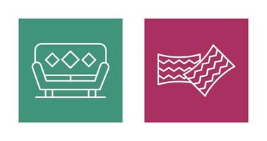 Sofa and Cushions Icon vector