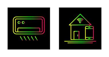 Air Conditioner and Home Automation Icon vector
