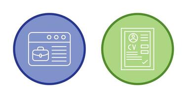 Online Recruitment and CV Icon vector