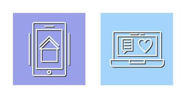 Smart Phone and Chat and Laptop Icon vector