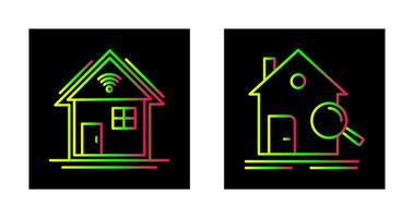 Search and Smart Home Icon vector