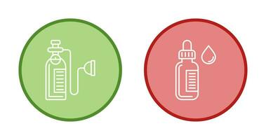 Oxygen and Dropper Icon vector