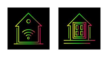 Smart Home and Window Icon vector