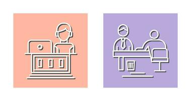 Employee and Evaluating work Icon vector