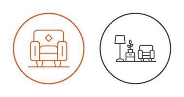 Armchair and Living Room Icon vector