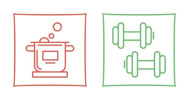 Cooking and Exercise Icon vector
