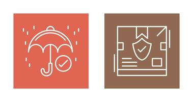 keep dry and delivery box Icon vector