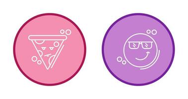 Pizza and Cool Icon vector