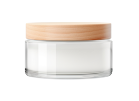 blanco, sin marca cosmético crema tarro en transparente antecedentes. piel cuidado producto, cortar fuera elemento. vaso envase Bosquejo. protección de la piel, belleza. frente vista, Listo para tu etiqueta diseño. generativo ai. png