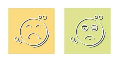 Tired and Upset Icon vector