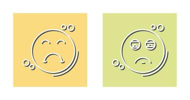 Tired and Upset Icon vector