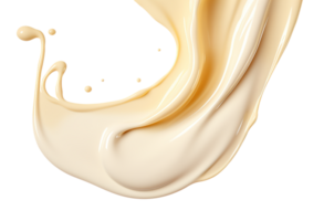 Beige, brown cosmetic cream stroke on transparent background. Toning face creme, browning body lotion, foundation or base makeup. Beauty make-up product smudge, smear. Creamy drop. Generative AI. png