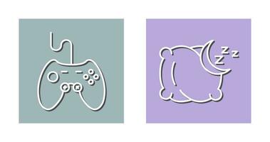 joystick and Pillow Icon vector