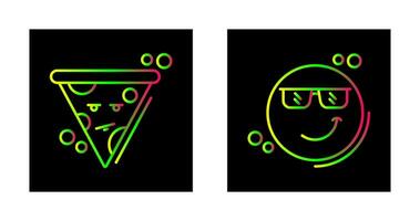 Pizza and Cool Icon vector