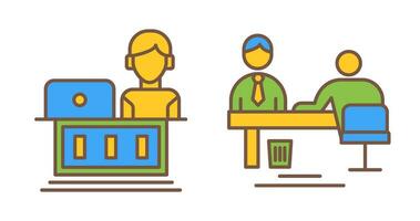 Employee and Evaluating work Icon vector
