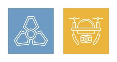 lander and camera drone Icon vector