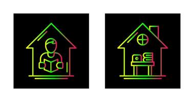 Home Learning and Home Work Place Icon vector