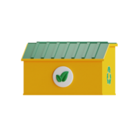 3d recycle bin Green ecology icon, renewable, go green. png