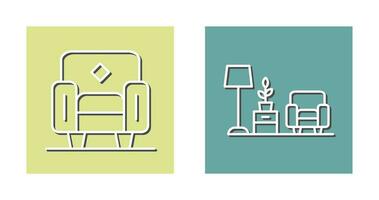 Armchair and Living Room Icon vector