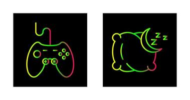 joystick and Pillow Icon vector