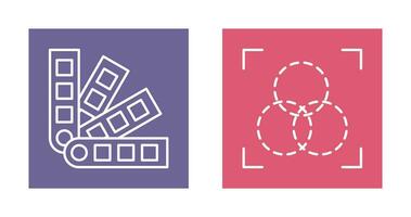 pantone and intersection Icon vector