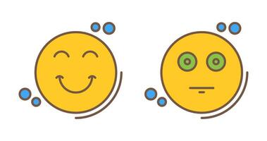 Smile and Neutral Icon vector