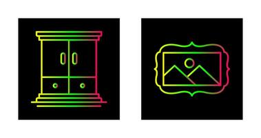 Wardrobe and Frame Icon vector