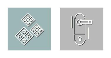 Tiles and Doorknob Icon vector