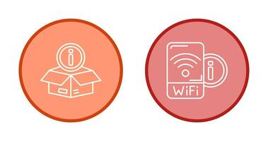 wifi signal and box Icon vector