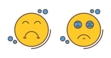 Tired and Upset Icon vector