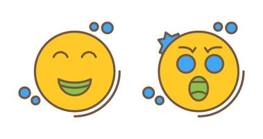 Shock and Happy Icon vector