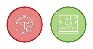 keep dry and delivery box Icon vector