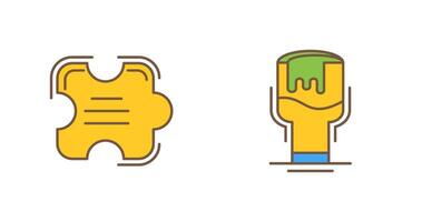 Puzzle and Beer Icon vector