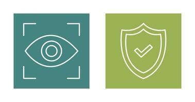 Eye Scan and security Icon vector