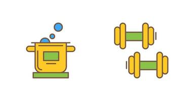 Cooking and Exercise Icon vector