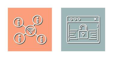 wifi and password Icon vector