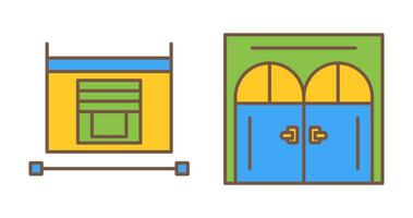 Blind and Door Icon vector