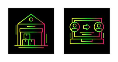 warehouse and delivery Icon vector