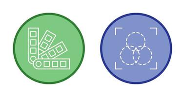 pantone and intersection Icon vector
