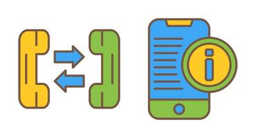 phone call and smartphone Icon vector