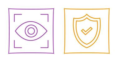 Eye Scan and security Icon vector