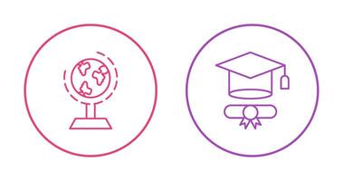 Geography and Graduation  Icon vector