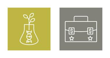 Biology and Briefcase Icon vector