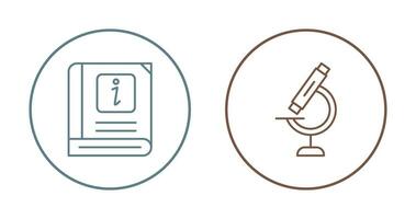 Information and Microscope Icon vector